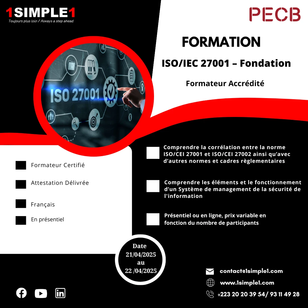 Formation ISO/IEC 27001 - Fondation